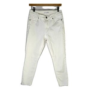 LOFT White Curvy Skinny Ankle Jeans Sz 6 Bin N